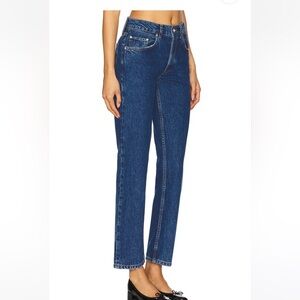 Anine Bing Dark Blue Straight Leg Jeans